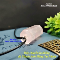MẶT DÂY CHUYỀN BÁT GIÁC ĐÁ THẠCH ANH HỒNG
