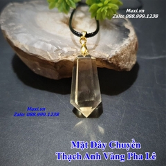 MẶT DÂY CHUYỀN LỤC GIÁC ĐÁ THẠCH ANH VÀNG PHA LÊ