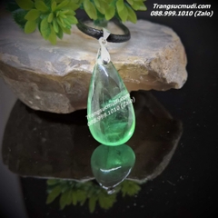 MẶT DÂY CHUYỀN ĐÁ FLUORITE XANH LÁ - Mẫu MD04