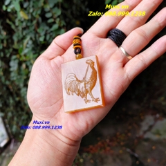 MẶT DÂY CHUYỀN VÔ SỰ BÀI ĐÁ MÃ NÃO ĐỎ CAM CHẠM KHẮC HÌNH CON GÀ