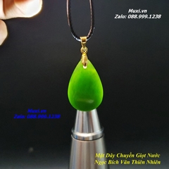 MẶT DÂY CHUYỀN NGỌC BÍCH HÌNH GIỌT NƯỚC CHO NỮ