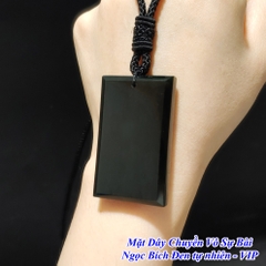 MẶT DÂY CHUYỀN VÔ SỰ BÀI NGỌC BÍCH ĐEN TỰ NHIÊN - HÀNG VIP