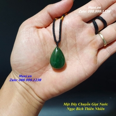 MẶT DÂY CHUYỀN NGỌC BÍCH HÌNH GIỌT NƯỚC CHO NỮ