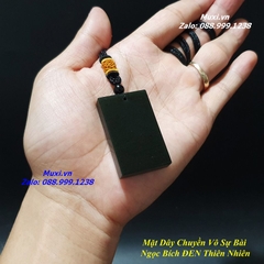 MẶT DÂY CHUYỀN VÔ SỰ BÀI NGỌC BÍCH ĐEN TỰ NHIÊN