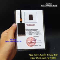 MẶT DÂY CHUYỀN VÔ SỰ BÀI NGỌC BÍCH ĐEN TỰ NHIÊN