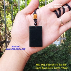 MẶT DÂY CHUYỀN VÔ SỰ BÀI NGỌC BÍCH ĐEN TỰ NHIÊN