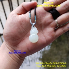MẶT DÂY CHUYỀN HỒ LÔ NGỌC HOÀ ĐIỀN MỠ TRẮNG