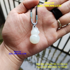 MẶT DÂY CHUYỀN HỒ LÔ NGỌC HOÀ ĐIỀN MỠ TRẮNG