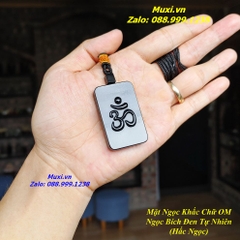 MẶT DÂY CHUYỀN CHỮ OM HẮC NGỌC HOÀ ĐIỀN TỰ NHIÊN