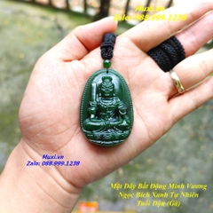 MẶT PHẬT BẢN MỆNH BẤT ĐỘNG MINH VƯƠNG NGỌC BÍCH XANH - HÀNG VIP