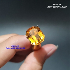 MẶT NHẪN NAM ĐÁ MÀU VÀNG TỰ NHIÊN