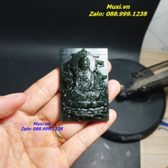 MẶT DÂY CHUYỀN QUAN ÂM BỒ TÁT NGỌC BÍCH ĐEN TỰ NHIÊN