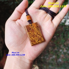 MẶT DÂY CHUYỀN VÔ SỰ BÀI ĐÁ TRẦM TÍCH VÀNG TỰ NHIÊN