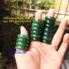 NHẪN NGỌC PHONG THUỶ NGỌC BÍCH XANH TỰ NHIÊN