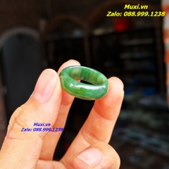 NHẪN NGỌC PHONG THUỶ NGỌC BÍCH XANH TỰ NHIÊN