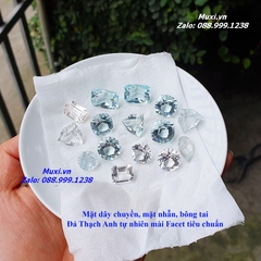 MẶT DÂY CHUYỀN, MẶT NHẪN, BÔNG TAI ĐÁ QUÝ TỰ NHIÊN MÀI GIÁC KIM CƯƠNG