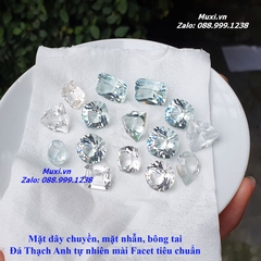 MẶT DÂY CHUYỀN, MẶT NHẪN, BÔNG TAI ĐÁ QUÝ TỰ NHIÊN MÀI GIÁC KIM CƯƠNG