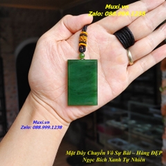 MẶT DÂY CHUYỀN VÔ SỰ BÀI NGỌC BÍCH XANH TỰ NHIÊN HÀNG ĐẸP CHO NAM