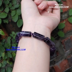 VÒNG TAY LU THỐNG THẠCH ANH TÍM TỰ NHIÊN - Mẫu VTD15