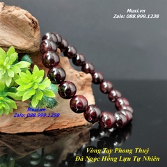 VÒNG TAY NGỌC HỒNG LỰU TỰ NHIÊN