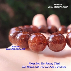 VÒNG TAY THẠCH ANH TÓC ĐỎ VIỆT NAM