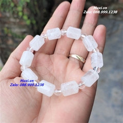 VÒNG TAY THẠCH ANH TRẮNG TỰ NHIÊN - Mẫu VTD16