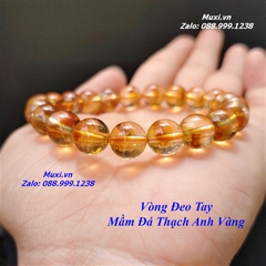 VÒNG TAY THẠCH ANH VÀNG 8MM CHO NỮ