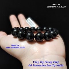 VÒNG TAY ĐÁ TOURMALINE ĐEN TỰ NHIÊN