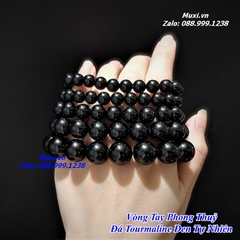 VÒNG TAY ĐÁ TOURMALINE ĐEN TỰ NHIÊN