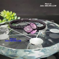 VÒNG CỔ ĐAN DÂY VỚI ĐÁ THẠCH ANH TÍM