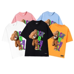 Áo tee unisex cổ tròn tay ngắn in hoạ tiết MEOMEO bắt bướm LOWKEY đẹp K0011 - Nhiều màu trắng đen cam vàng xanh