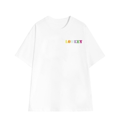 Áo thun form rộng nam nữ cổ tròn in hình mèo hoạ tiết LOWKEY cao cấp K0001 - Vải cotton 2 Màu đen - Trắng