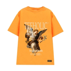 Áo thun unisex nam nữ tay lỡ thiên sứ LOWKEY đẹp K0007 - Form rộng cổ tròn vải cotton 2022