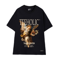Áo thun unisex nam nữ tay lỡ thiên sứ LOWKEY đẹp K0007 - Form rộng cổ tròn vải cotton 2022