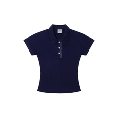 K5214 LOWKEY_ÁO THUN POLO NỮ TAY NGẮN PHỐI REN CHẤT COTTON BORIP ÔM BODY CO GIÃN THOÁNG MÁT