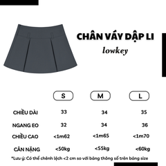 K8001- CHÂN VÁY DÁNG NGẮN DẬP LI