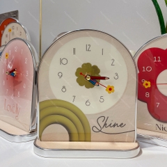 Tranh Đồng Hồ Bowny Clock Để Bàn Nhỏ Dễ Thương; Decor Góc Học Tập; Góc Làm Việc; Quà Tặng Độc Đáo Huyền My Decor DH-00387