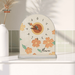 Tranh Đồng Hồ Bowny Clock Để Bàn Nhỏ Dễ Thương; Decor Góc Học Tập; Góc Làm Việc; Quà Tặng Độc Đáo Huyền My Decor DH-00388