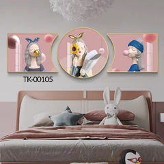 Bộ 3 Tranh Khuyết Tráng Gương Hoa Hướng Dương Trang Trí Phòng Khách, Phòng Ngủ Huyền My Decor TK-00226