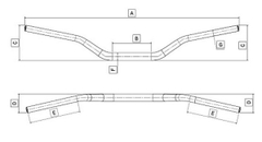 Ghi đông Domino Ducati Scambler màu Đen Ø 22