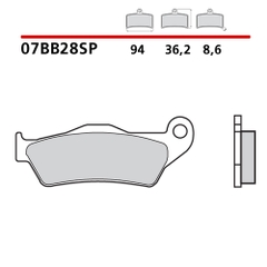 Bố thắng sau BMW S1000XR, K 12000/1300 - Brembo 07BB28