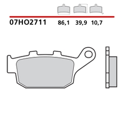 Bố thắng sau Brembo 07HO27 Triumph Tiger 800/Trident 660