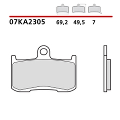 Bố thắng trước Brembo 07KA23 Kawasaki Z900/Z900RS, Suzuki Bking, Triumph Speed Triple