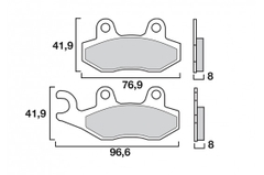 Bố thắng sau Brembo 07SU12 Triumph T100/T120/Scrambler/Street Twin/Speed Twin/THRUXTON - Kawasaki Ninja H2