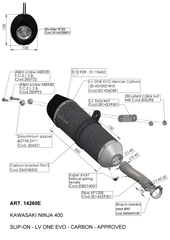 Pô Leovince One Evo Kawasaki Ninja400 - Slip On