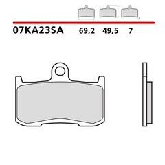 Bố thắng trước Brembo 07KA23 Kawasaki Z900/Z900RS, Suzuki Bking, Triumph Speed Triple