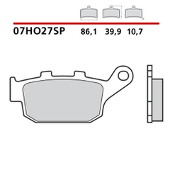 Bố thắng sau Brembo 07HO27 Triumph Tiger 800/Trident 660