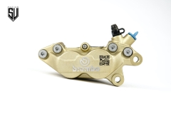 Heo thắng Brembo 4 piston đúc P4 30/34 màu vàng logo bạc