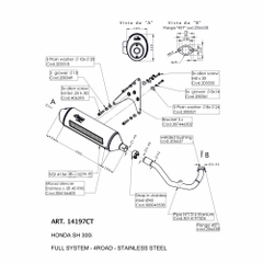 Pô Leovince 4road Honda Sh 300i 2016 - 2020 Full kit cổ pô Titan