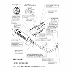 Pô Leovince 4road Honda Sh ý 125/150i  Full kit cổ pô Titan